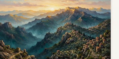 Paysage des montagnes du Djurdjura à l'aube